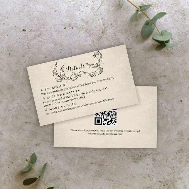 Vintage Botanical Wedding Enclosure Card (Creator Uploaded)