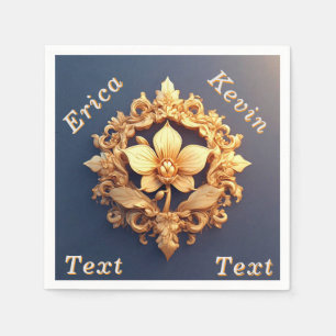 Vintage Botanical Wedding Napkin