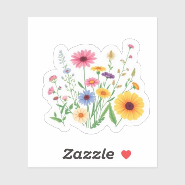 Vintage Botanical Wildflower Garden Vinyl (Sheet)