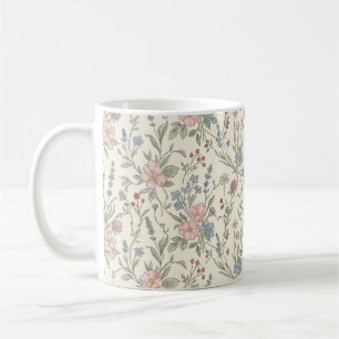 Vintage Botanical Wildflower Meadow Coffee Mug