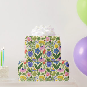 Vintage Botanical Wildflower Wrapping Paper