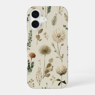 Vintage Botanical Wildflowers & Herbs Phone Case 