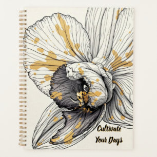 Vintage Botanical with Gold Leaf Heirloom Floral Planner