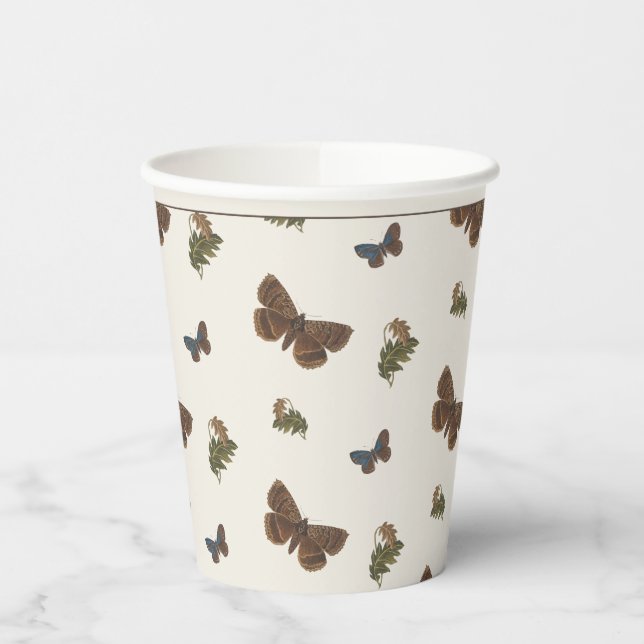 Vintage Botanical Woodland Baby Shower Paper Cups (Left)