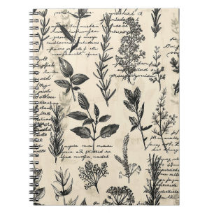 Vintage Botanical Writers Notebook