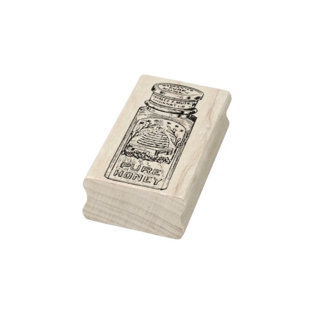 Vintage Bottle of Honey Rubber Art Stamp (Stamp)