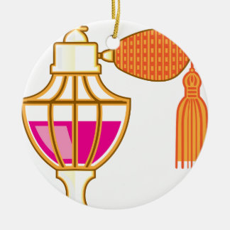 Vintage bottle of perfume ceramic tree decoration