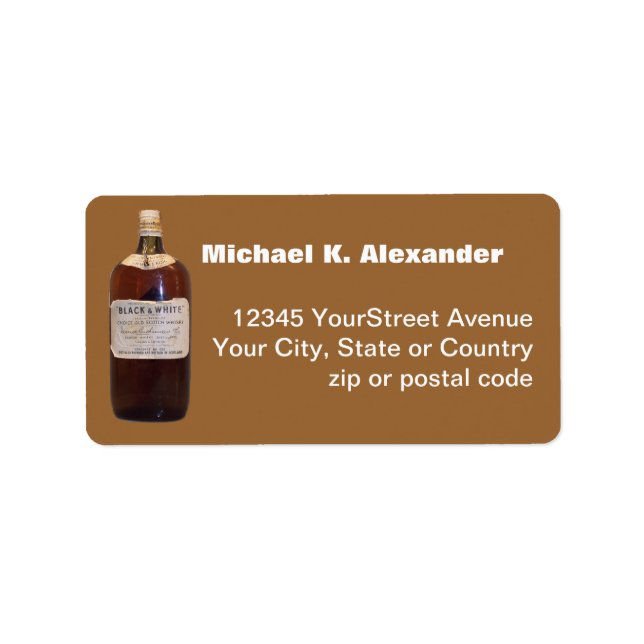 Vintage Bottle Scotch Whiskey Label (Front)