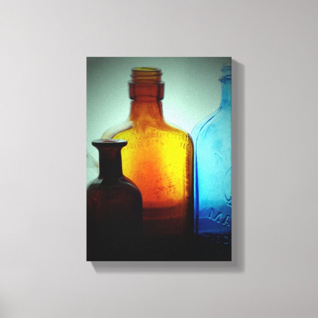Vintage Bottle Still Life Canvas Print (Front)