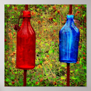 Vintage Bottles Poster