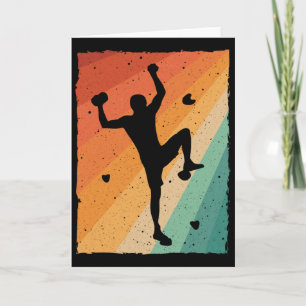 Vintage Bouldering Design For Men Women Kids Rock Card