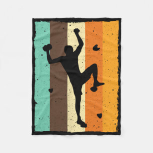 Vintage Bouldering Design For Men Women Kids Rock Fleece Blanket