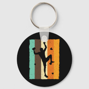 Vintage Bouldering Design For Men Women Kids Rock Key Ring