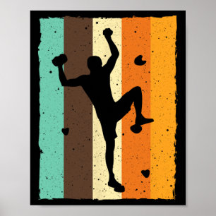 Vintage Bouldering Design For Men Women Kids Rock Poster