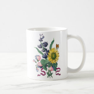 Vintage Bouquet Botanical Illustration Coffee Mug