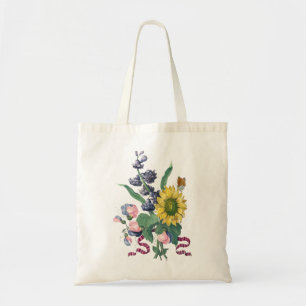 Vintage Bouquet Botanical Illustration Tote Bag