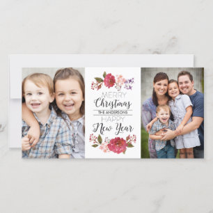 Vintage Bouquet Christmas Holiday Card