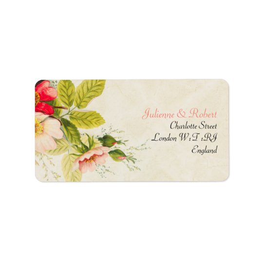 Vintage Bouquet | Floral Wedding Address Label