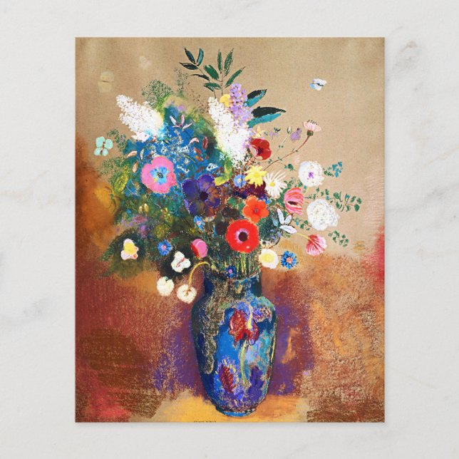 Vintage Bouquet of Flowers by Odilon Redon (Front)