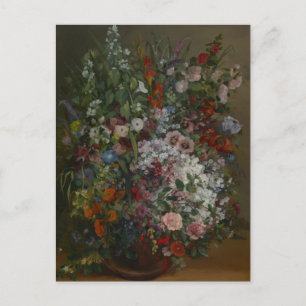 Vintage Bouquet of Flowers in a Vase by Courbet Postcard