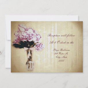 Vintage Bouquet Reception Invitation