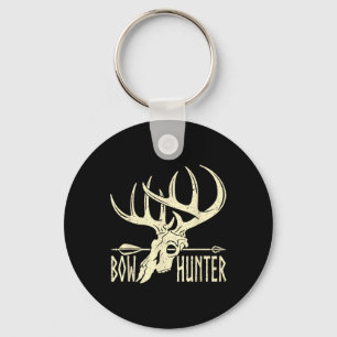 Vintage Bow Hunter American Deer Hunting Archery Key Ring