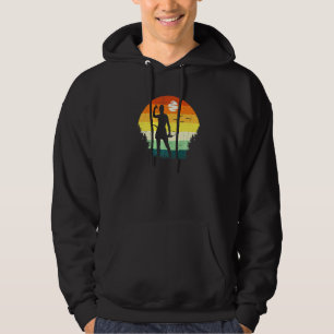 Vintage Bow Hunting Archery Female Archer Hoodie