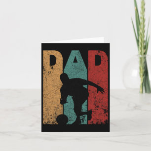 Vintage Bowling Dad Fathers Day Bowling Father  Card