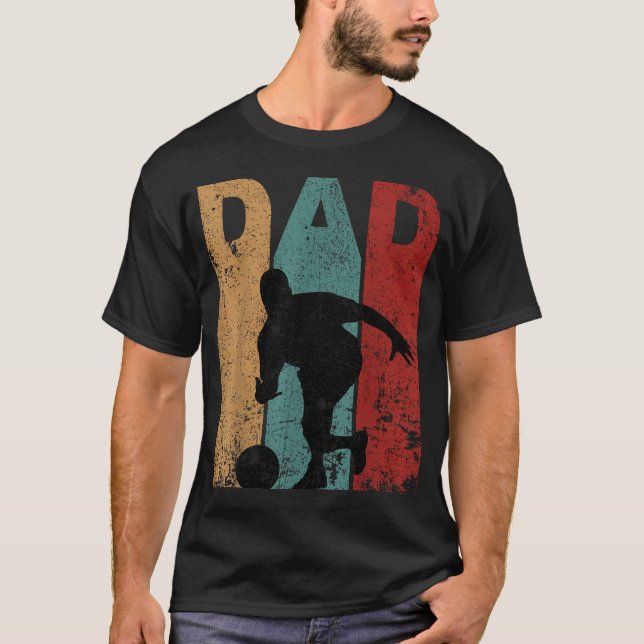 Vintage Bowling Dad Fathers Day Bowling T-Shirt (Front)