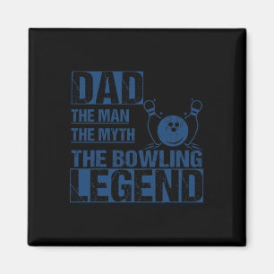 Vintage Bowling Dad Magnet