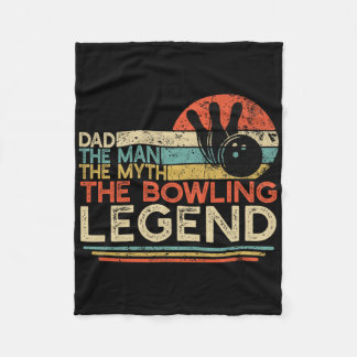 Vintage Bowling Dad The Man The Myth The Legend Bo Fleece Blanket