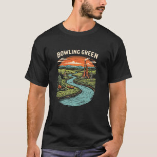 Vintage Bowling Green Kentucky Sunset Nature Citys T-Shirt