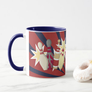 Vintage Bowling Themed Mug