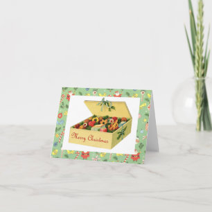 Vintage Box of Christmas Cookies Notecard