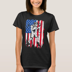 Vintage Boxer American Flag  US Boxing Boxer Patri T-Shirt