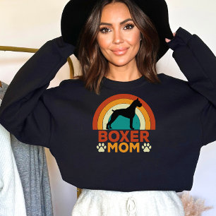 Vintage Boxer Dog Mum Sunset  Sweatshirt