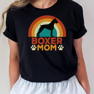 Vintage Boxer Dog Mum Sunset    T-Shirt