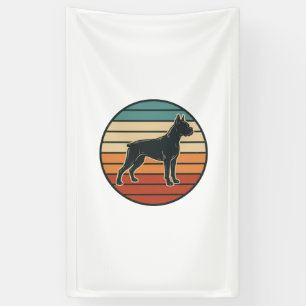 Vintage Boxer Dog Sunset Engraving Vector Design_1 Banner