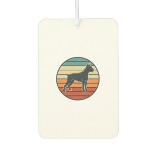 Vintage Boxer Dog Sunset Engraving Vector Design_1 Car Air Freshener