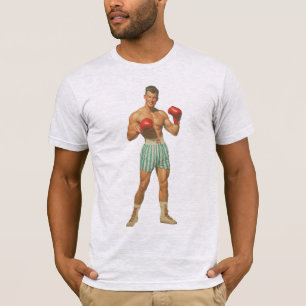 Vintage Boxer In Striped Shorts T-Shirt