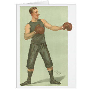 Vintage Boxer with Long Green Trunks