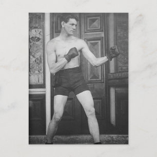 Vintage Boxing Champ Postcard