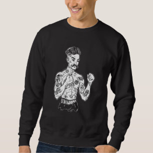 Vintage Boxing Champion Tattoo Boho Ink Fighter MM Sweatshirt