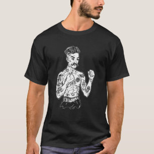 Vintage Boxing Champion Tattoo Boho Ink Fighter MM T-Shirt