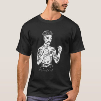 Vintage Boxing Champion Tattoo Boho Ink Fighter MM T-Shirt