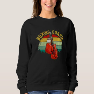 Vintage Boxing Coach Gloves Boxer Fighter Kickboxe Sweatshirt