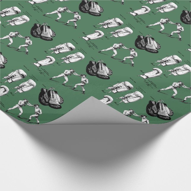 vintage boxing gifts wrapping paper (Corner)