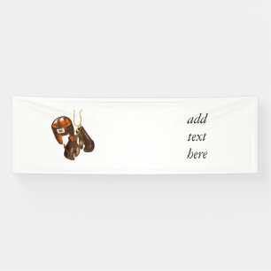 Vintage Boxing Gloves and Helmet Banner