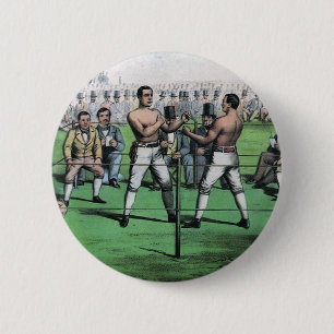 Vintage Boxing, Great Fight for the Championship 6 Cm Round Badge