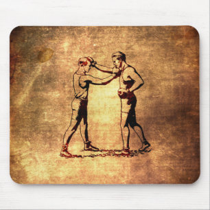 Vintage boxing men mouse mat
